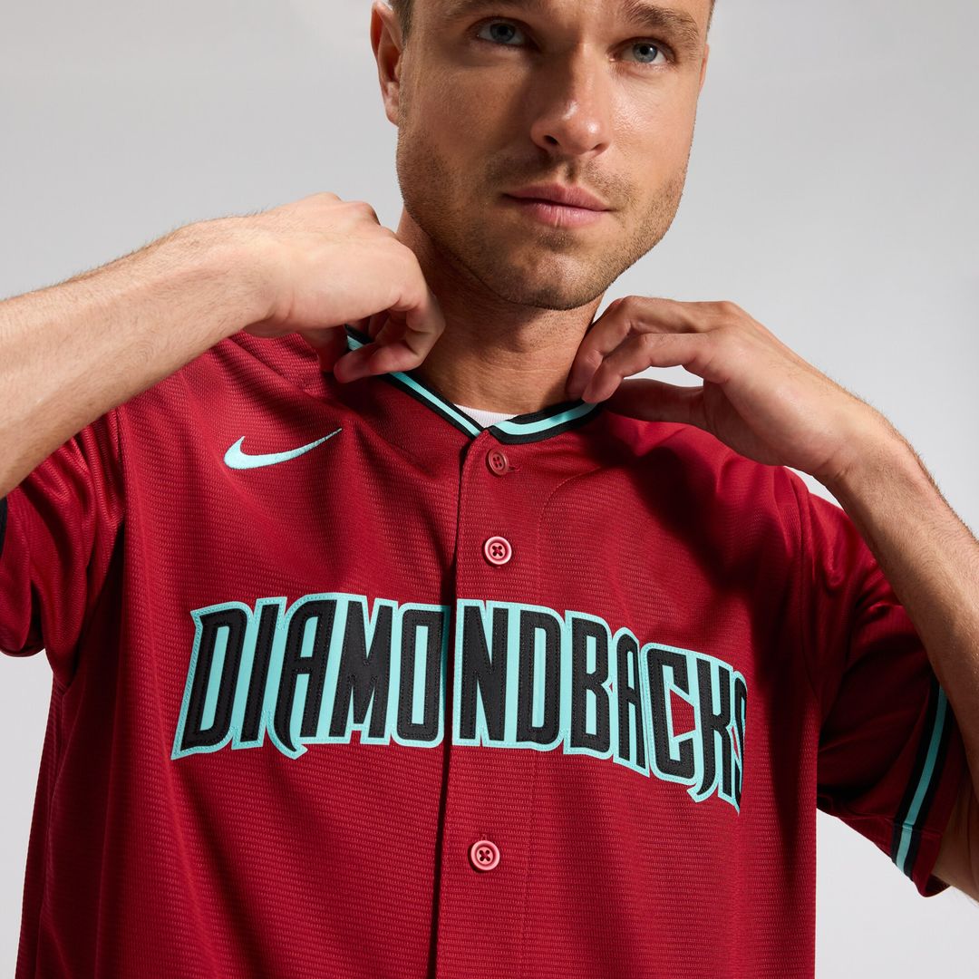 Corbin Carroll Arizona Diamondbacks Nike Alternate 2 Replica Jersey - Crimson Official MLB Team Apparel Baseball Fan Gear