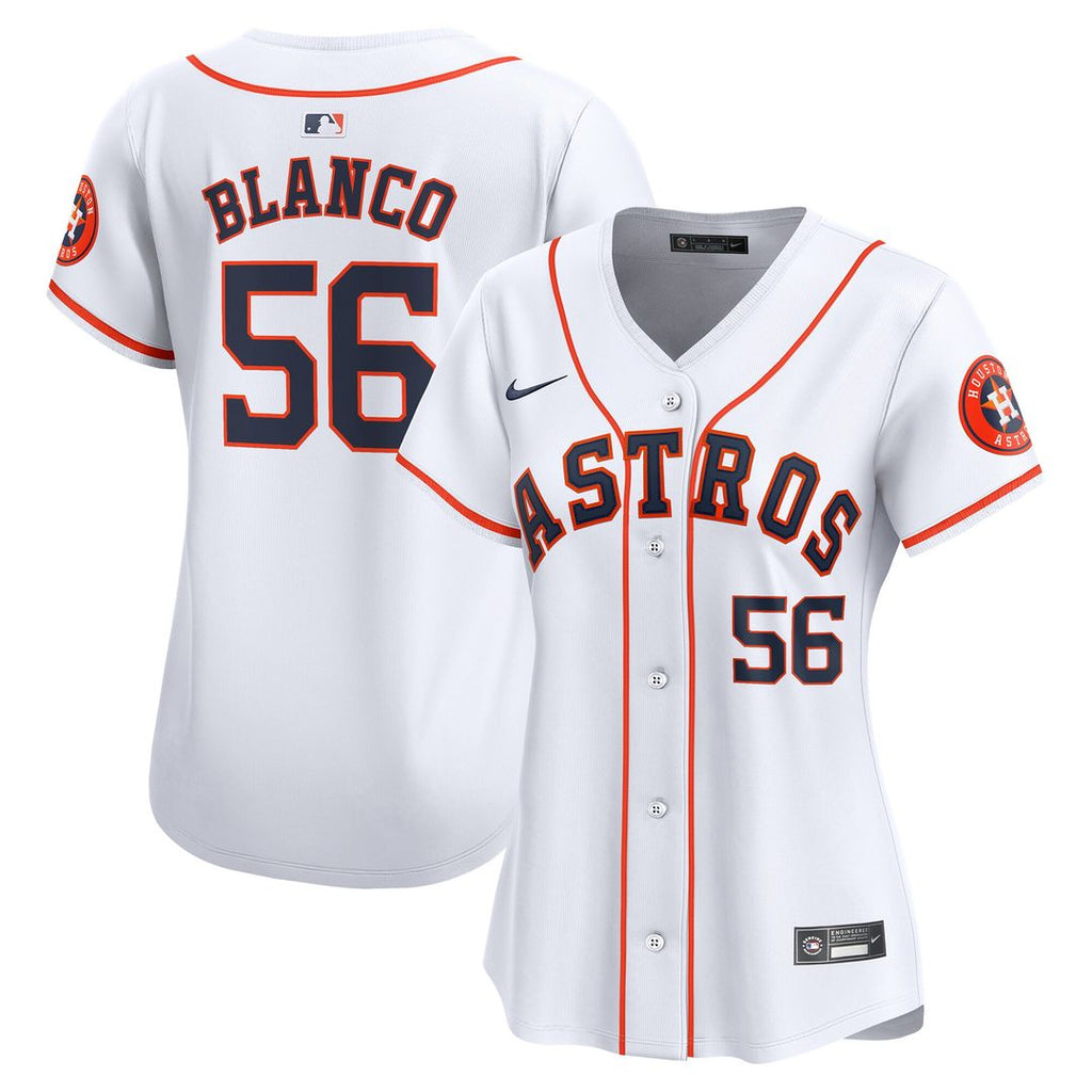Ronel Blanco Houston Astros Nike Women's Home Limited Jersey - White Official MLB Team Apparel Baseball Fan Gear