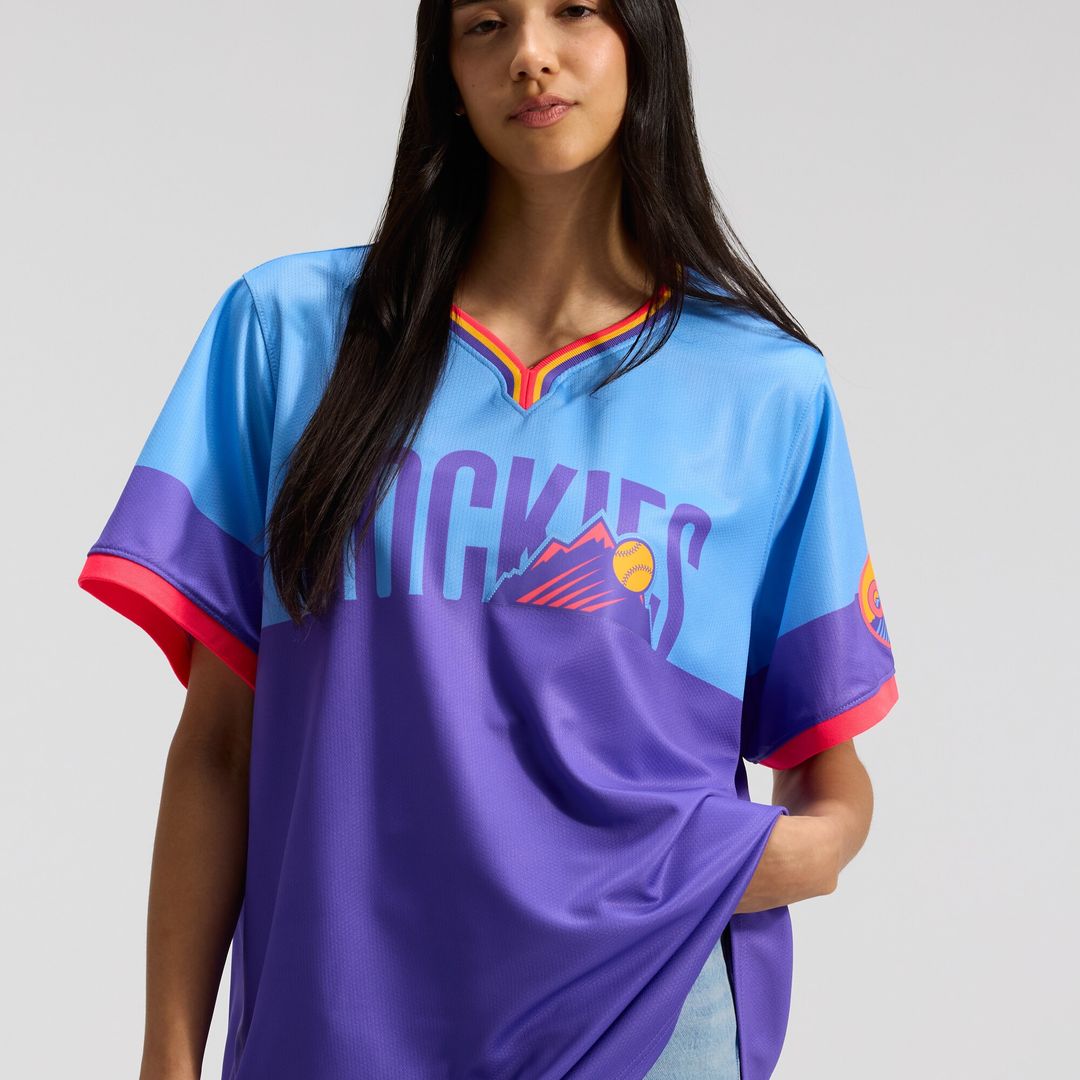 Colorado Rockies Nike Women's 2025 City Connect Limited Jersey - Purple/Light Blue Official MLB Team Apparel Baseball Fan Gear