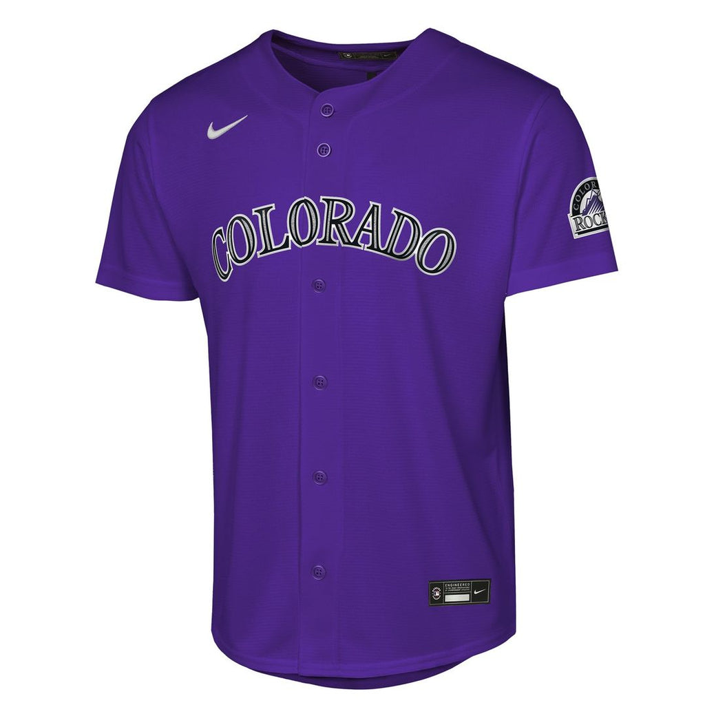 Colorado Rockies Nike Youth Alternate 2 Stadium Jersey - Purple Official MLB Team Apparel Baseball Fan Gear