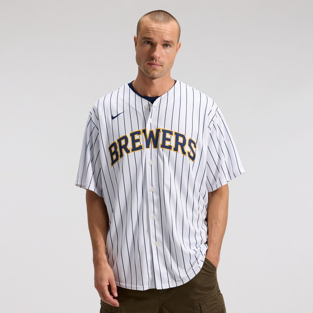 Christian Yelich Milwaukee Brewers Nike Alternate Replica Player Jersey - White Official MLB Team Apparel Baseball Fan Gear