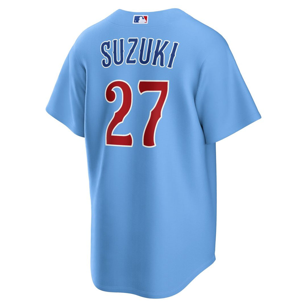 Seiya Suzuki Chicago Cubs Nike Alternate Replica Jersey - Light Blue Official MLB Team Apparel Baseball Fan Gear
