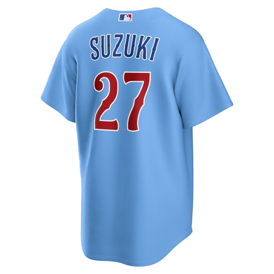 Seiya Suzuki Chicago Cubs Nike Alternate Replica Jersey - Light Blue Official MLB Team Apparel Baseball Fan Gear