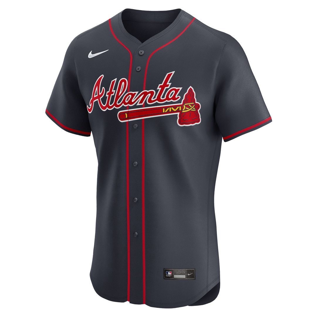 Ronald Acuña Jr. Atlanta Braves Nike Alternate Elite Jersey - Navy Official MLB Team Apparel Baseball Fan Gear
