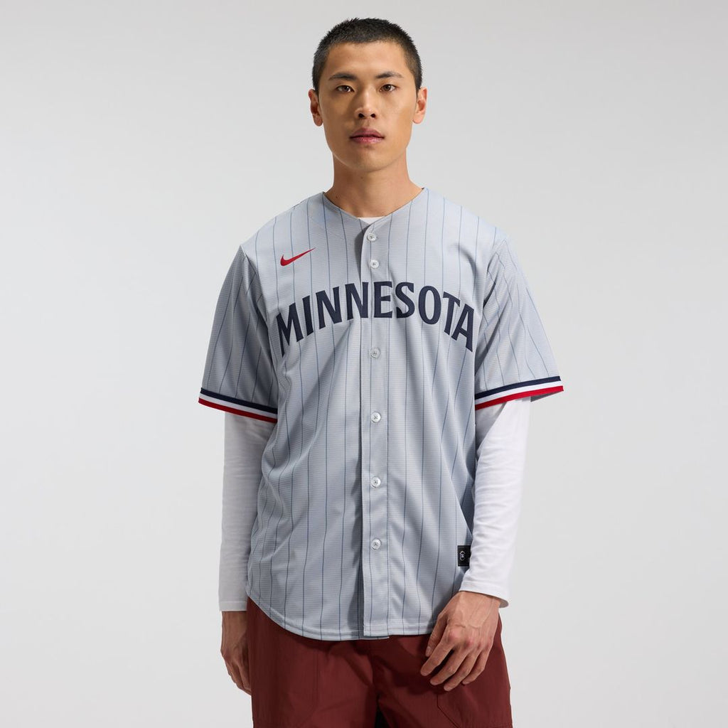 Minnesota Twins Nike Road Replica Team Jersey - Gray Official MLB Team Apparel Baseball Fan Gear