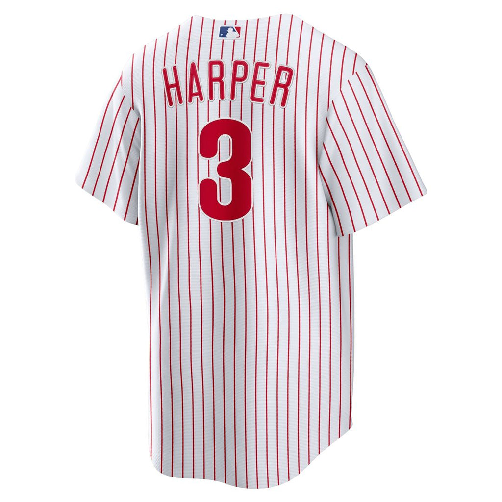Bryce Harper Philadelphia Phillies Nike Home Replica Player Name Jersey - White Official MLB Team Apparel Baseball Fan Gear