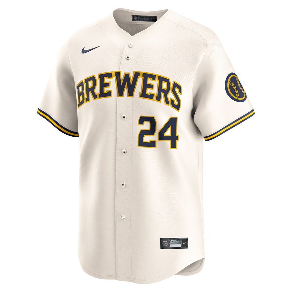 William Contreras Milwaukee Brewers Nike Home Limited Player Jersey - Cream Official MLB Team Apparel Baseball Fan Gear