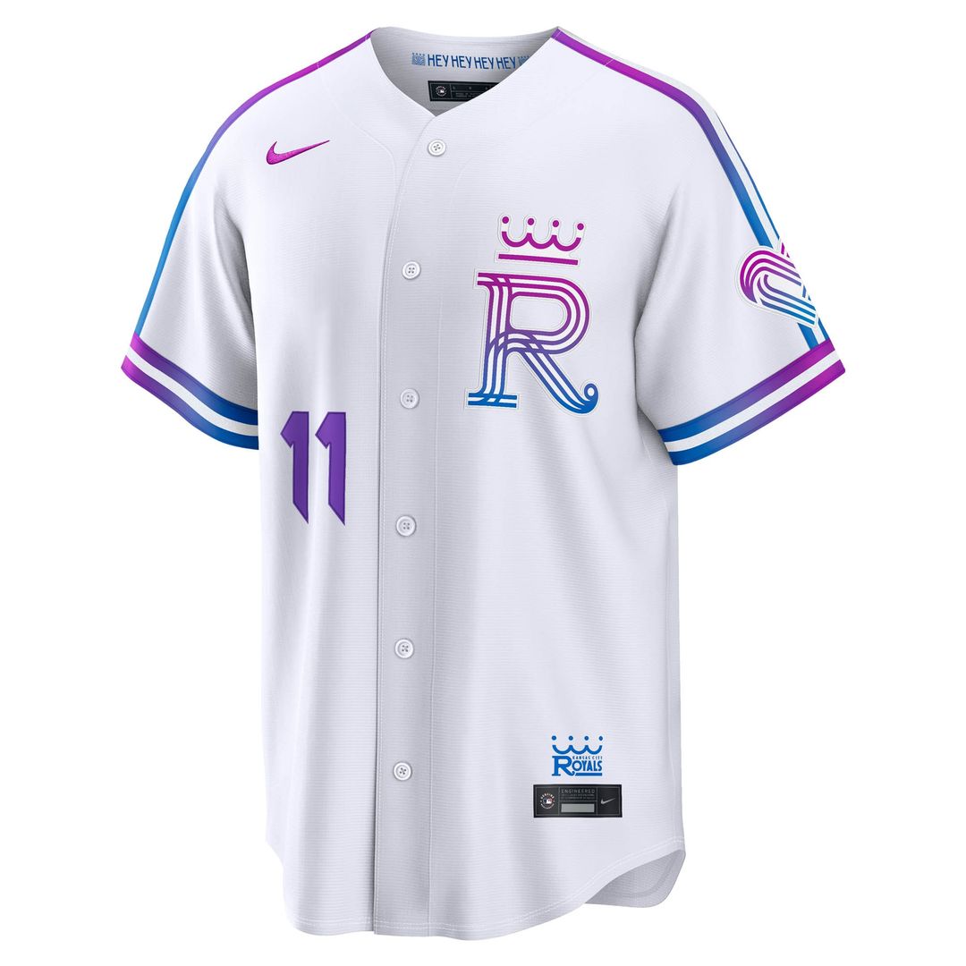Maikel Garcia Kansas City Royals Nike 2026 City Connect Stadium Jersey - White Official MLB Team Apparel Baseball Fan Gear