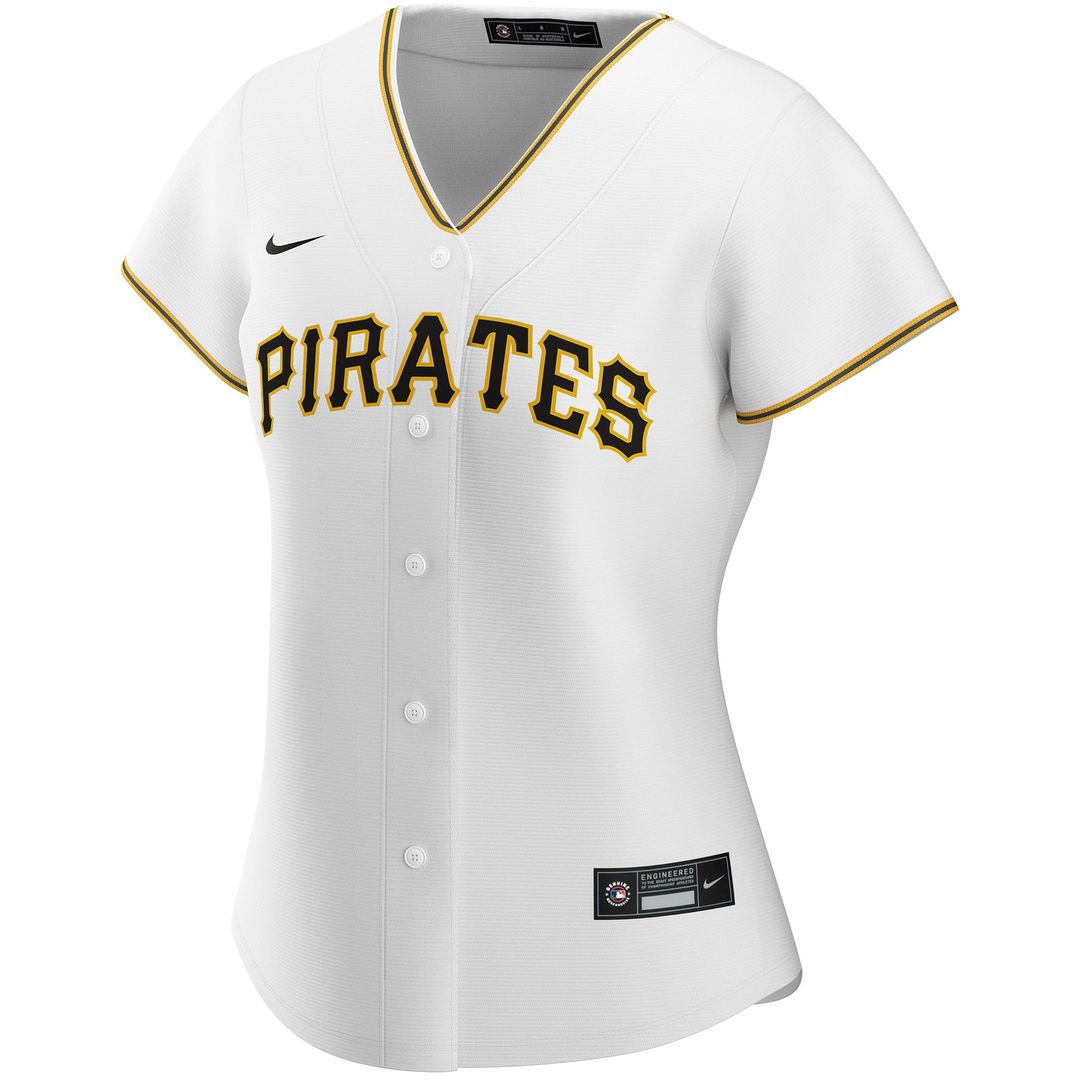Pittsburgh Pirates Nike Women's Home Replica Custom Jersey - White Official MLB Team Apparel Baseball Fan Gear