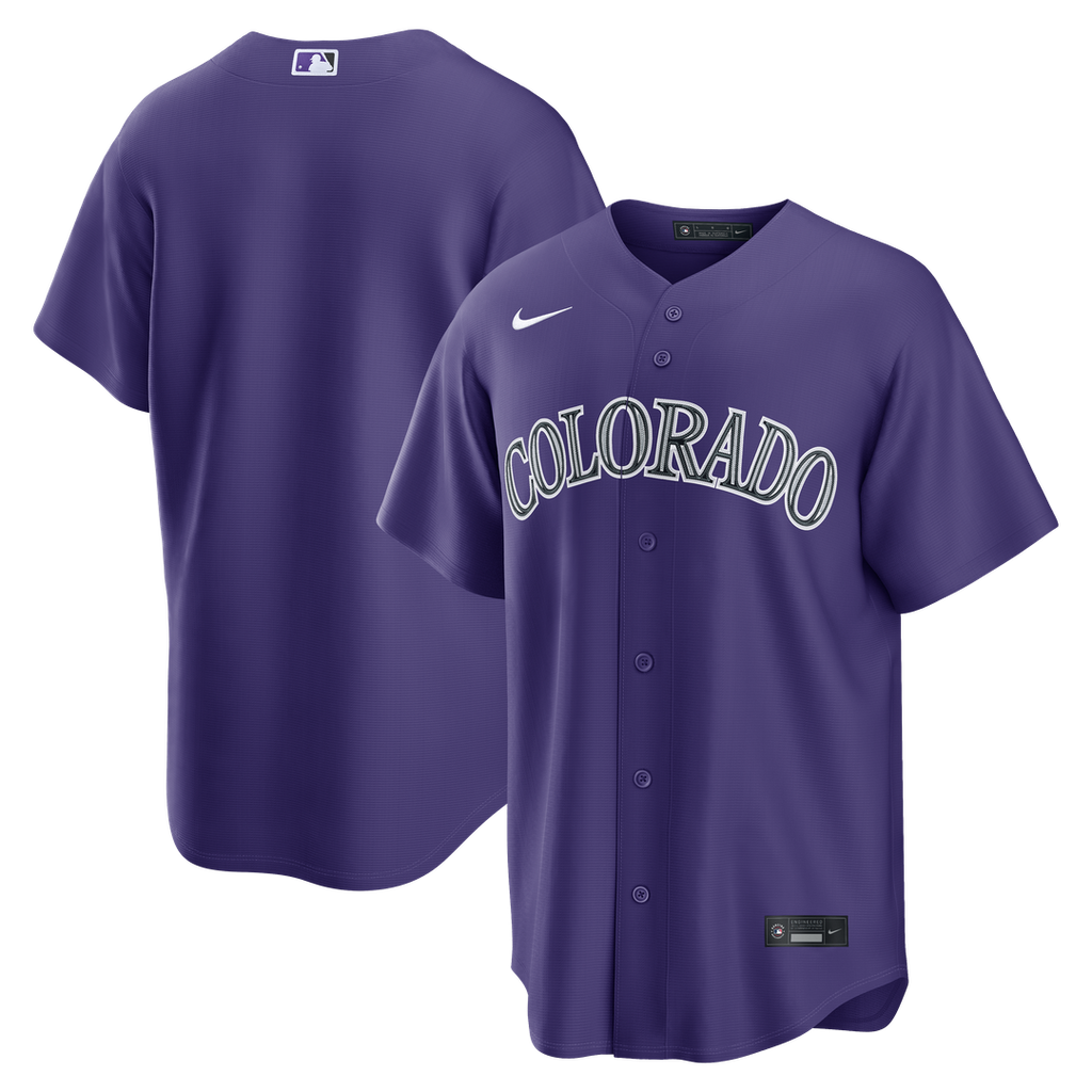 Colorado Rockies Nike Alternate Replica Jersey - Purple Official MLB Team Apparel Baseball Fan Gear