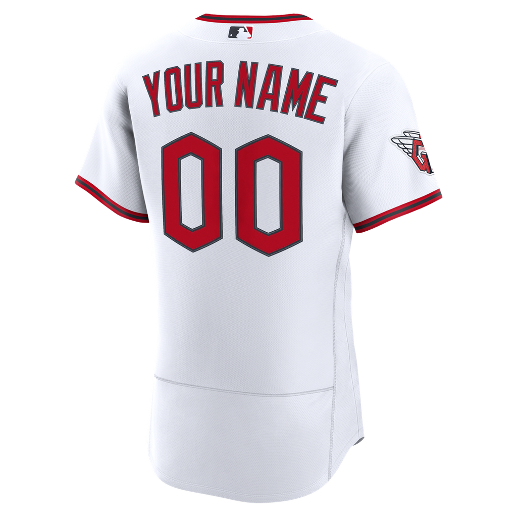 Cleveland Guardians Nike Home Authentic Custom Jersey - White Official MLB Team Apparel Baseball Fan Gear