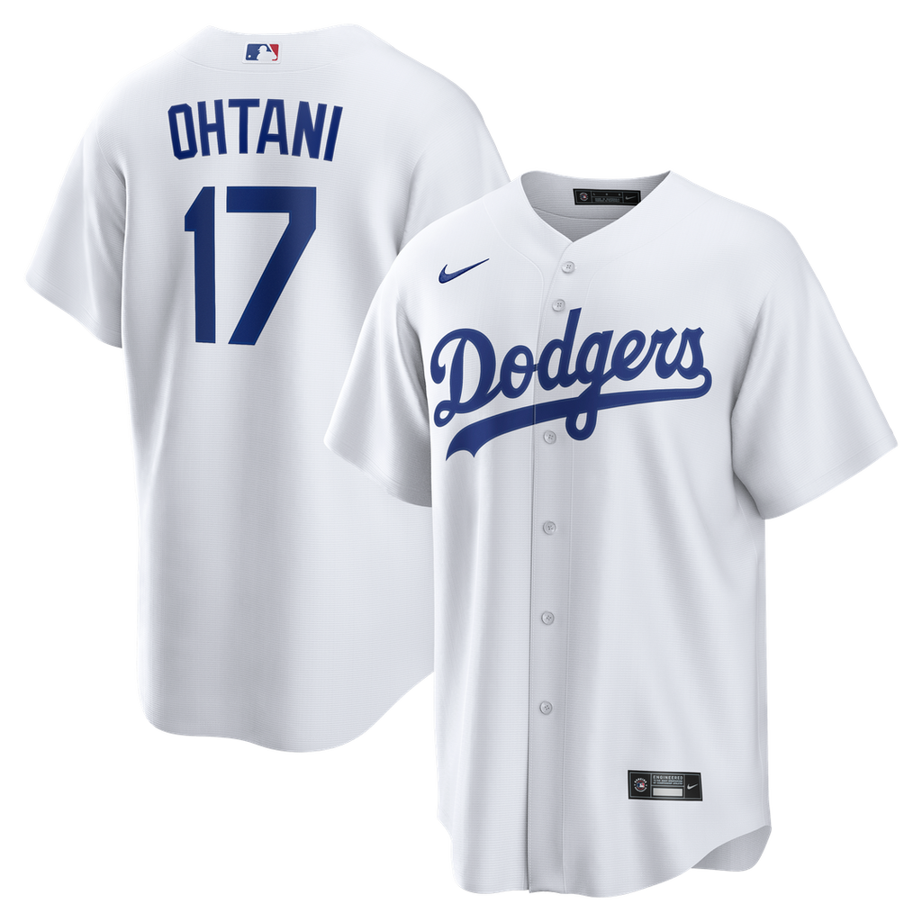Shohei Ohtani Los Angeles Dodgers Nike Home Replica Jersey - White Official MLB Team Apparel Baseball Fan Gear