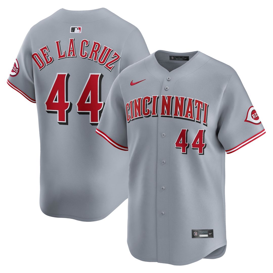 Elly De La Cruz Cincinnati Reds Nike Road Limited Player Jersey - Gray Official MLB Team Apparel Baseball Fan Gear