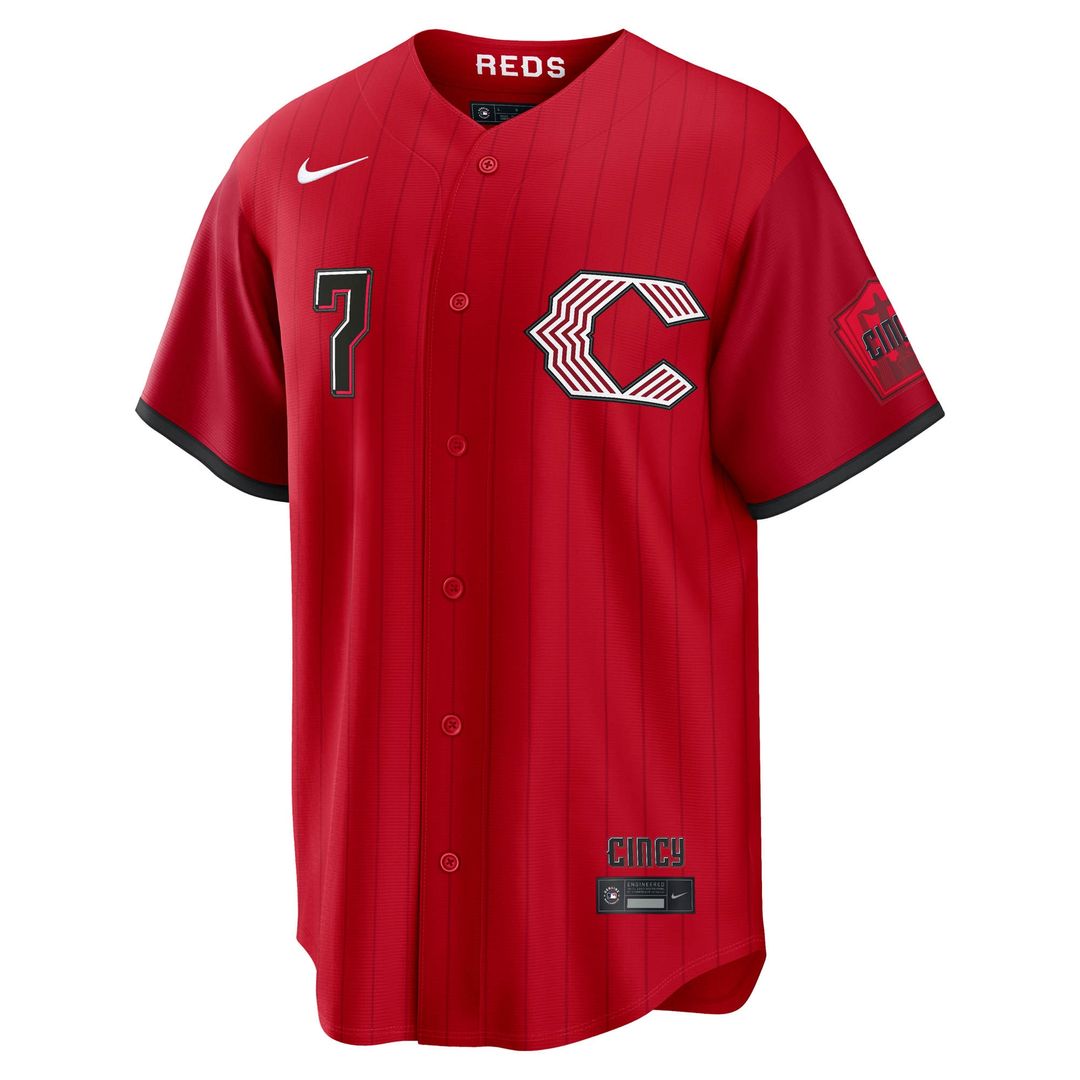 Spencer Steer Cincinnati Reds Nike 2026 City Connect Stadium Jersey - Red Official MLB Team Apparel Baseball Fan Gear