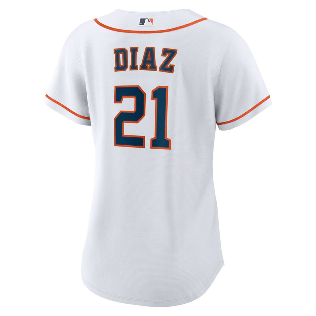 Yainer Diaz Houston Astros Nike Women's Home Replica Jersey - White Official MLB Team Apparel Baseball Fan Gear