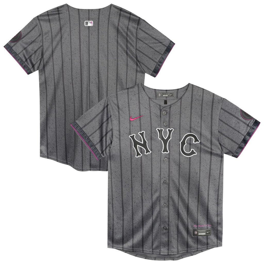 New York Mets Nike Preschool City Connect Jersey - Gray Official MLB Team Apparel Baseball Fan Gear