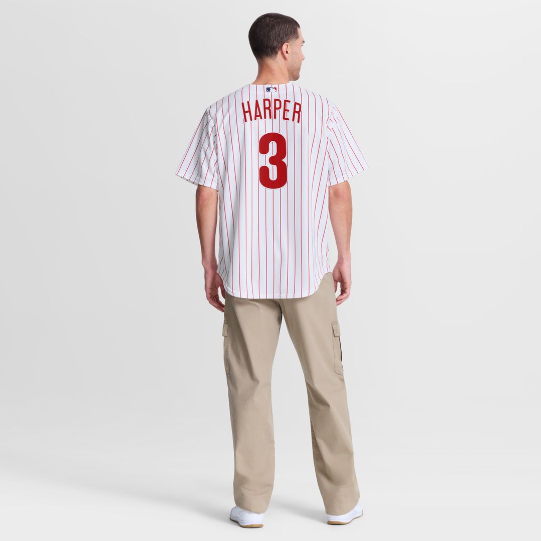 Bryce Harper Philadelphia Phillies Nike Home Replica Jersey - White Official MLB Team Apparel Baseball Fan Gear