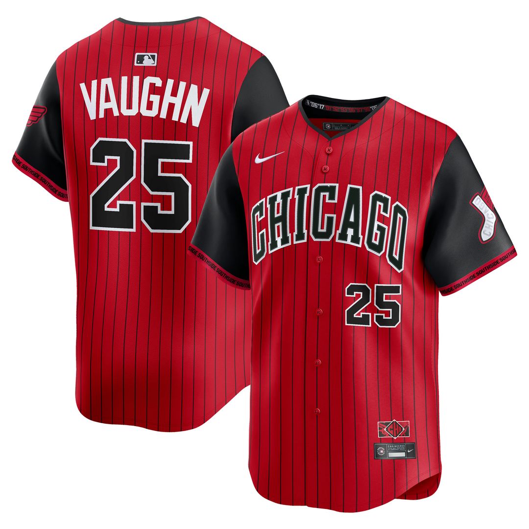 Andrew Vaughn Chicago White Sox Nike 2025 City Connect Limited Player Jersey - Red/Black Official MLB Team Apparel Baseball Fan Gear