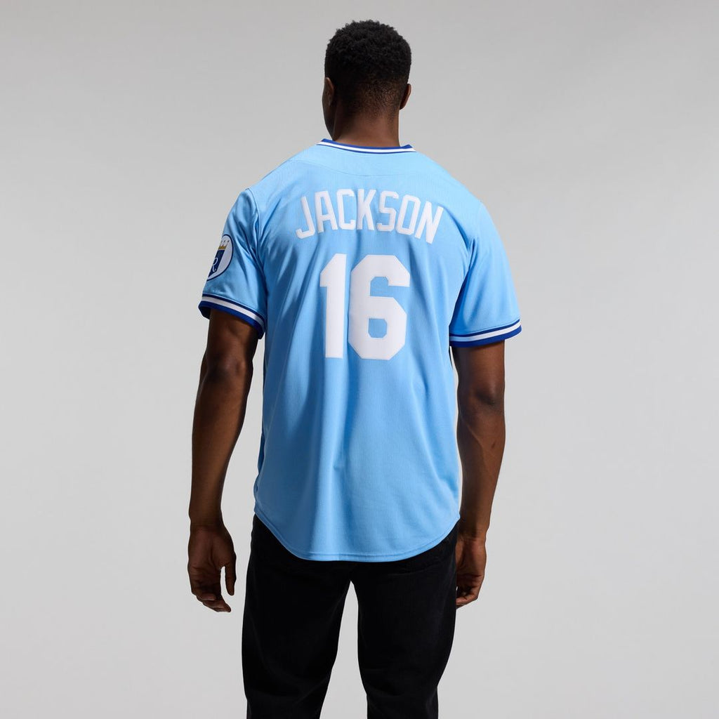 Bo Jackson Kansas City Royals Nike Throwback Cooperstown Collection Limited Jersey - Light Blue Official MLB Team Apparel Baseball Fan Gear