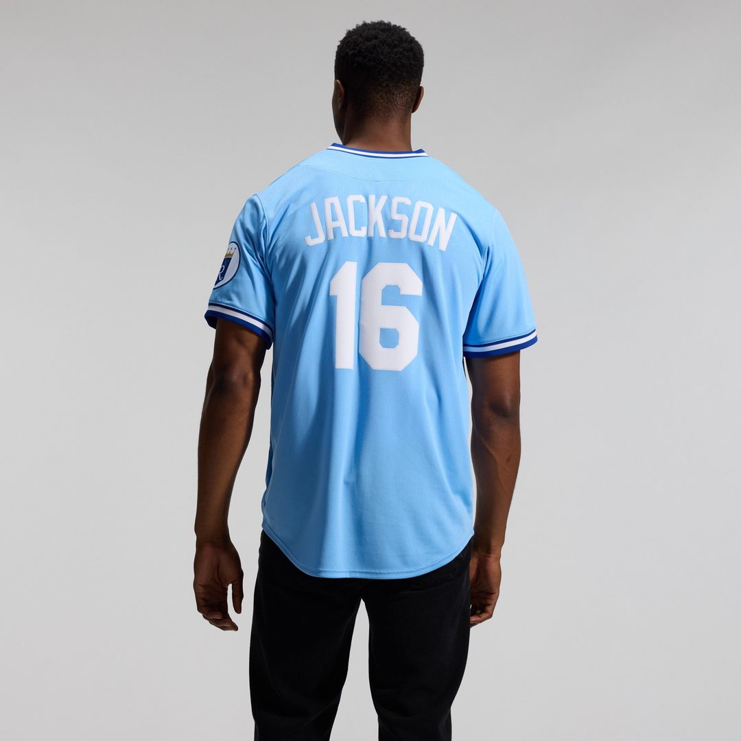 Bo Jackson Kansas City Royals Nike Throwback Cooperstown Collection Limited Jersey - Light Blue Official MLB Team Apparel Baseball Fan Gear