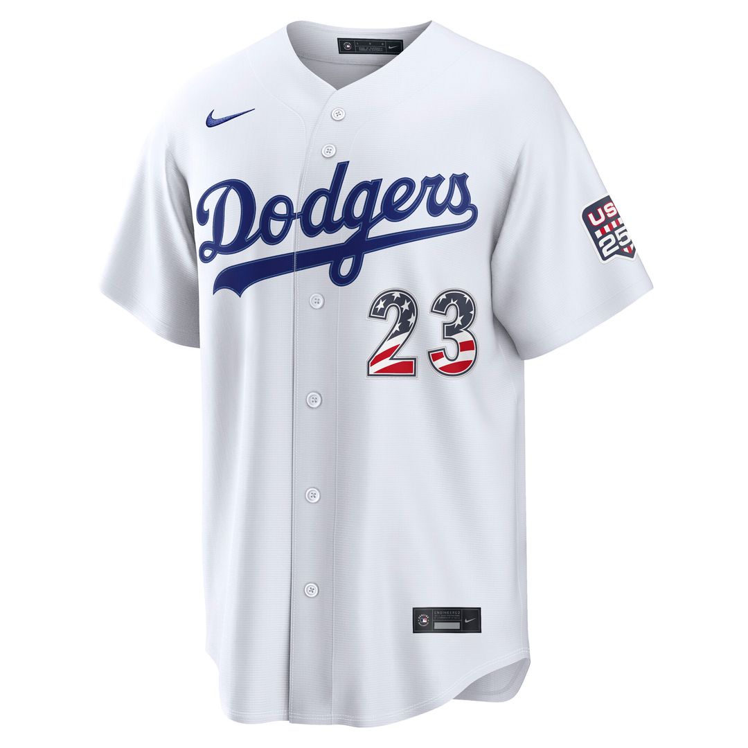 Kyle Tucker Los Angeles Dodgers Nike USA 250 Fourth of July Home Stadium Jersey - White Official MLB Team Apparel Baseball Fan Gear