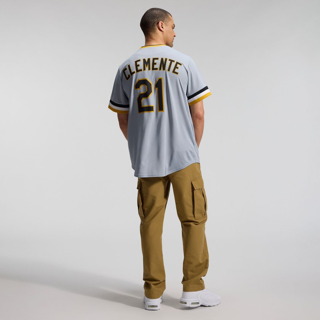Roberto Clemente Pittsburgh Pirates Nike Throwback Cooperstown Collection Limited Jersey - Gray Official MLB Team Apparel Baseball Fan Gear