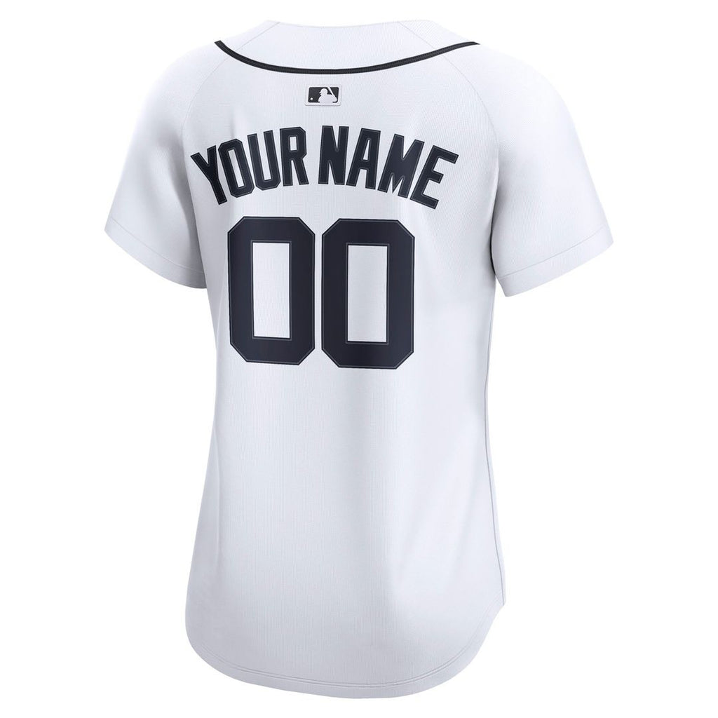 Detroit Tigers Nike Women's Home Limited Custom Jersey - White Official MLB Team Apparel Baseball Fan Gear