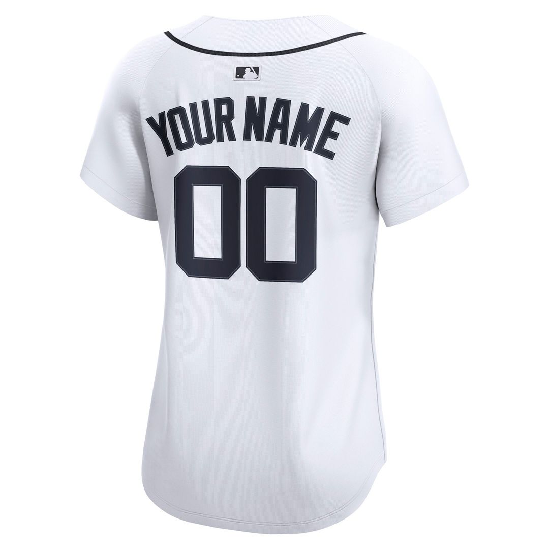 Detroit Tigers Nike Women's Home Limited Custom Jersey - White Official MLB Team Apparel Baseball Fan Gear