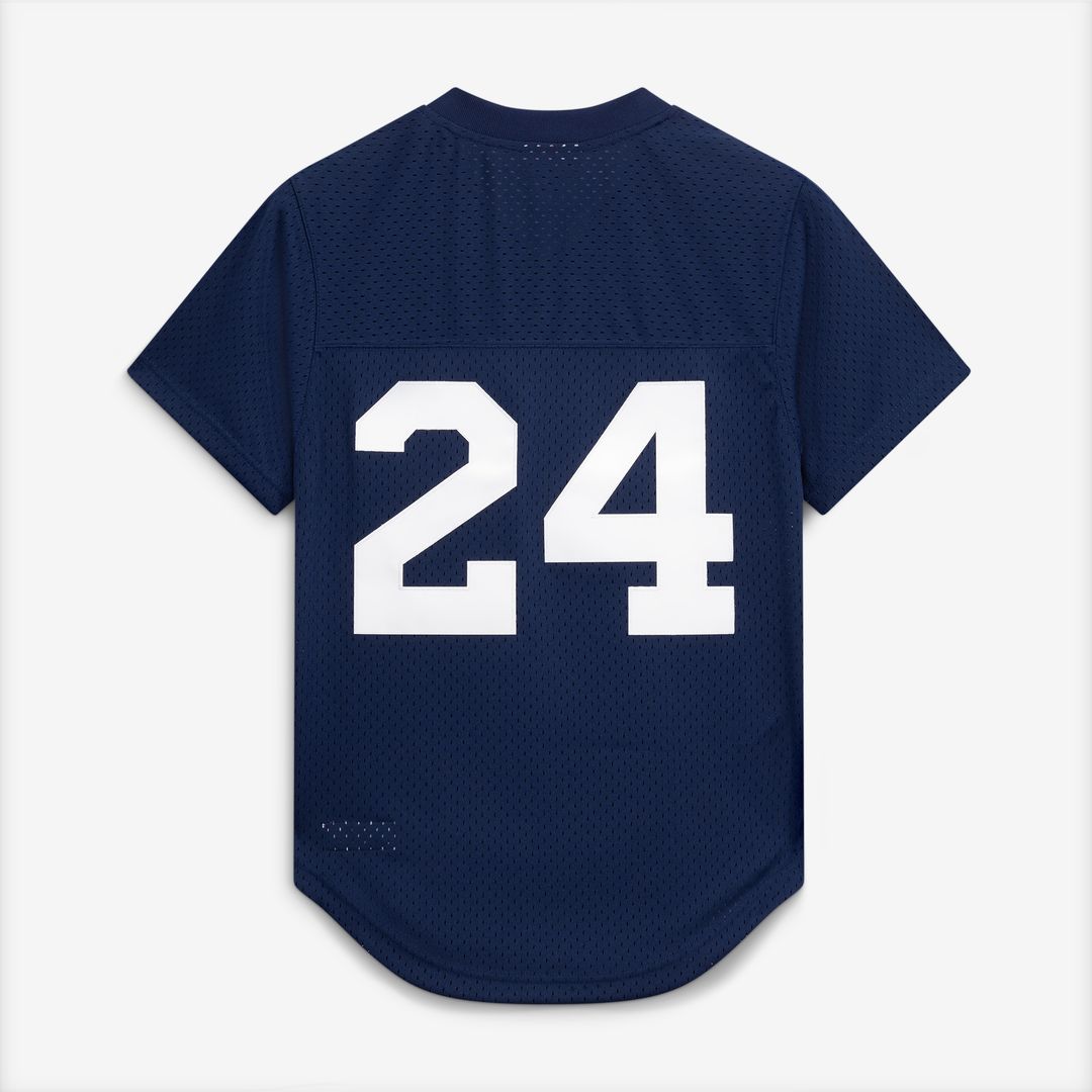Rickey Henderson New York Yankees Mitchell & Ness Cooperstown Collection Mesh Batting Practice Button-Up Jersey - Navy Official MLB Team Apparel Baseb