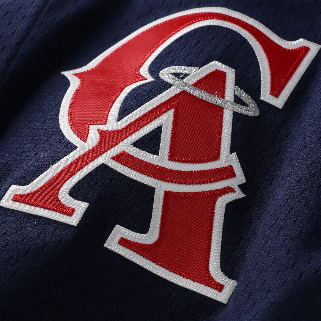 Bo Jackson California Angels Mitchell & Ness Cooperstown Collection Mesh Batting Practice Button-Up Jersey - Navy Official MLB Team Apparel Baseball F