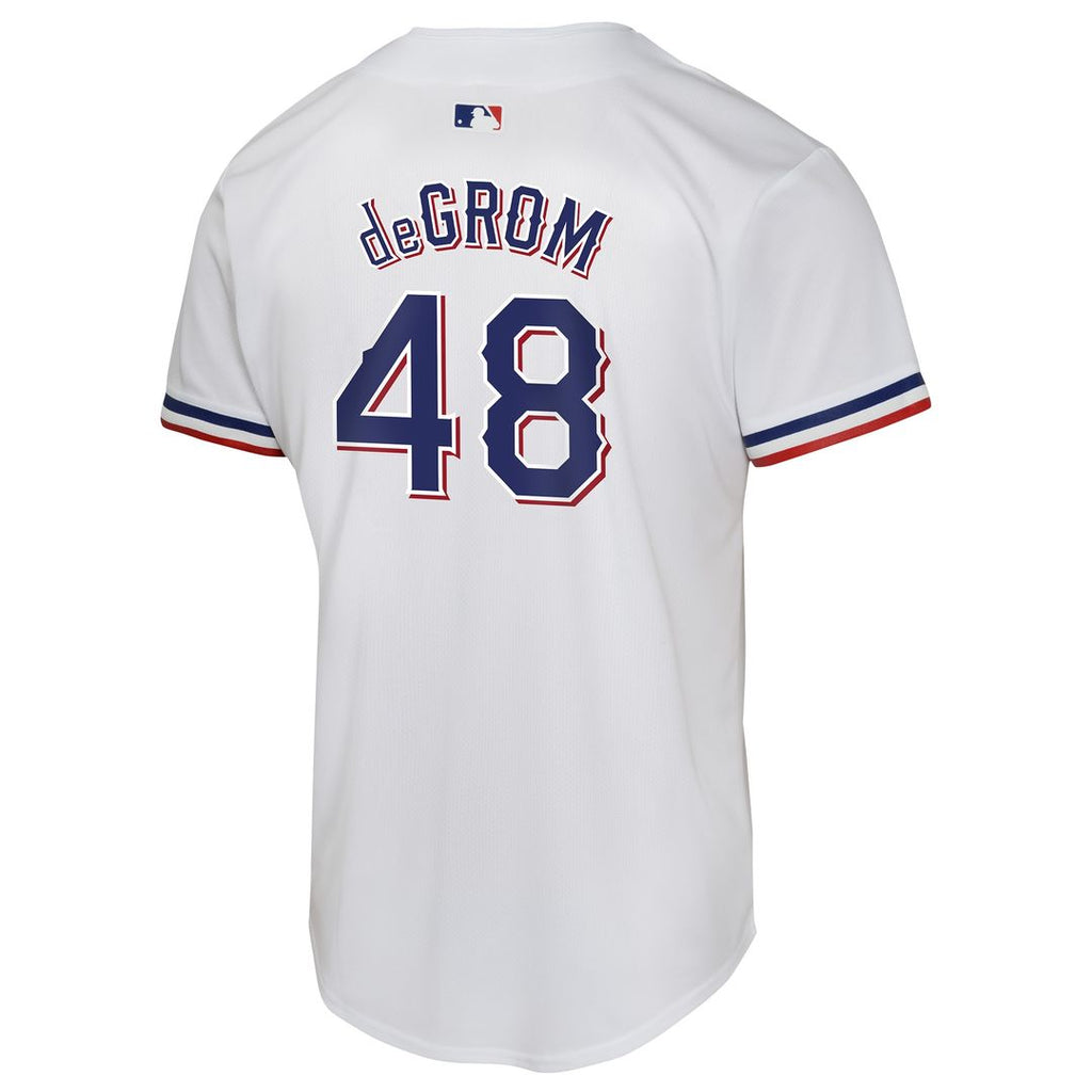 Jacob deGrom Texas Rangers Nike Youth Home Game Player Jersey - White Official MLB Team Apparel Baseball Fan Gear