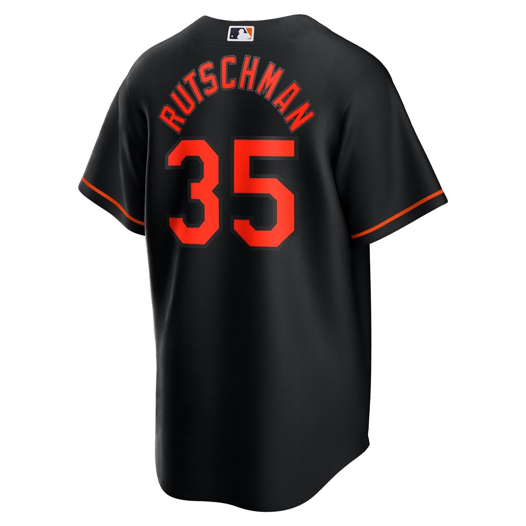 Adley Rutschman Baltimore Orioles Nike Alternate Replica Player Jersey - Black Official MLB Team Apparel Baseball Fan Gear