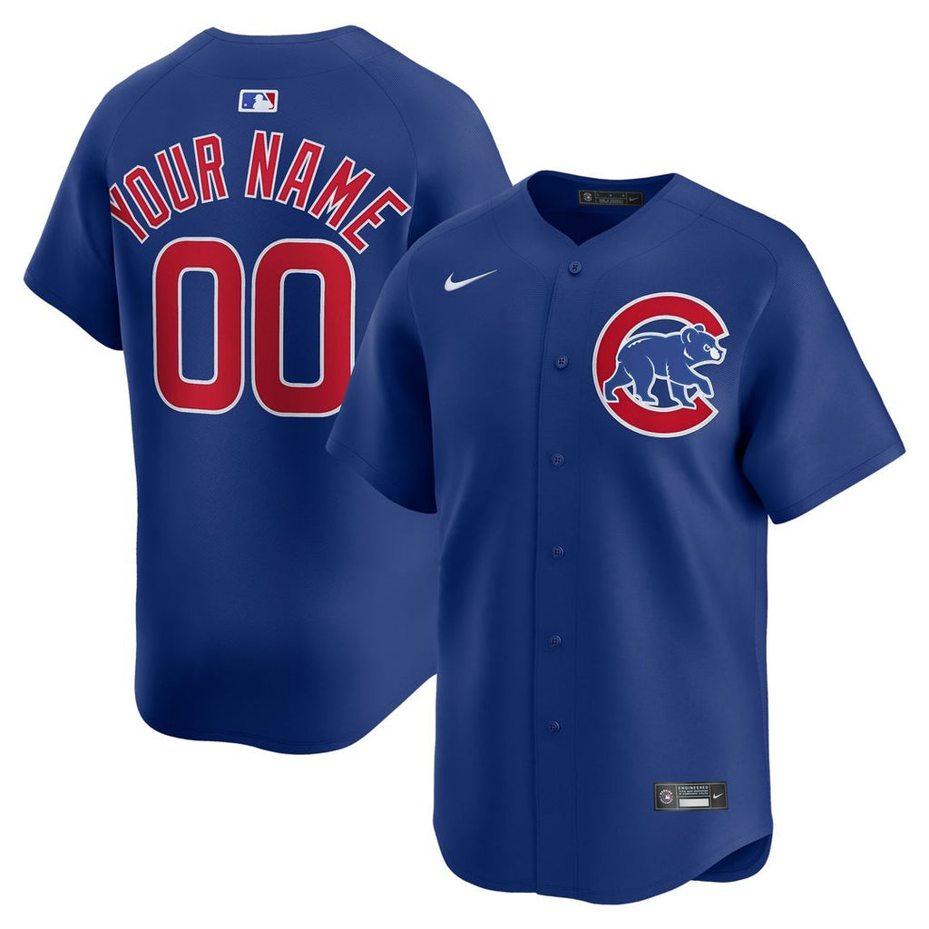 Chicago Cubs Nike Alternate Limited Custom Jersey - Royal Official MLB Team Apparel Baseball Fan Gear