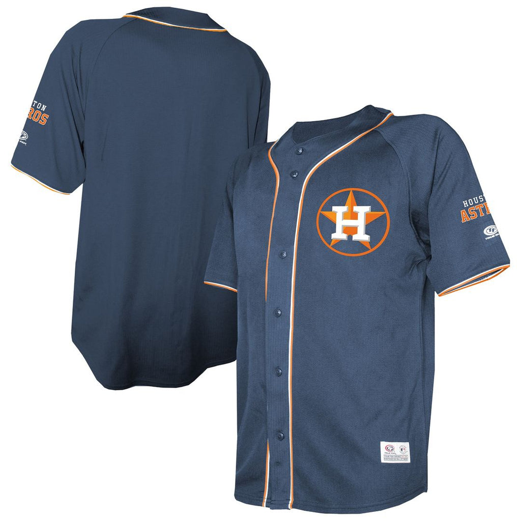 Houston Astros Stitches Team Color Full-Button Fashion Jersey - Navy Official MLB Team Apparel Baseball Fan Gear