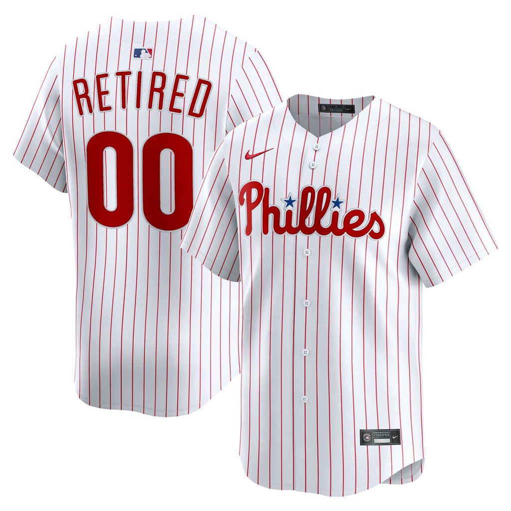 Philadelphia Phillies Nike Home Limited Pick-A-Player Retired Roster Jersey - White Official MLB Team Apparel Baseball Fan Gear