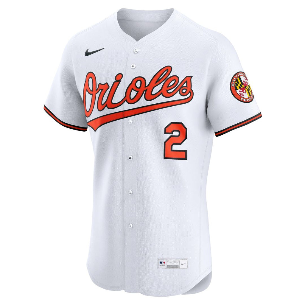 Gunnar Henderson Baltimore Orioles Nike Home Elite Jersey - White Official MLB Team Apparel Baseball Fan Gear