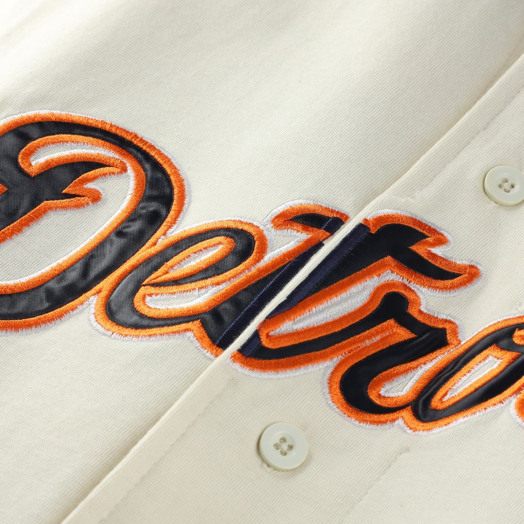 Detroit Tigers Profile Big & Tall Two-Color Fashion Jersey - Cream/Navy Official MLB Team Apparel Baseball Fan Gear