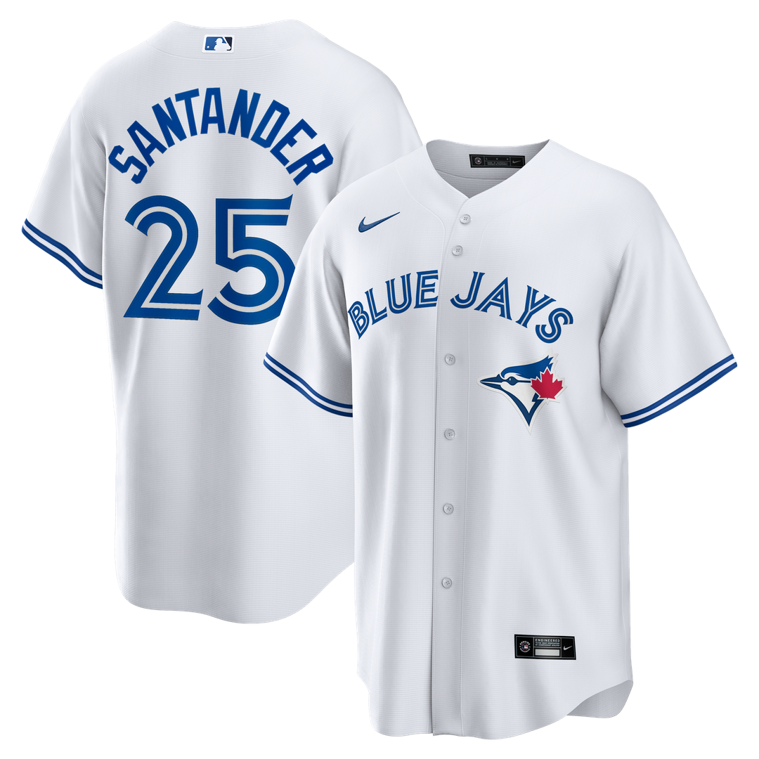 Anthony Santander Toronto Blue Jays Nike Home Replica Jersey - White Official MLB Team Apparel Baseball Fan Gear