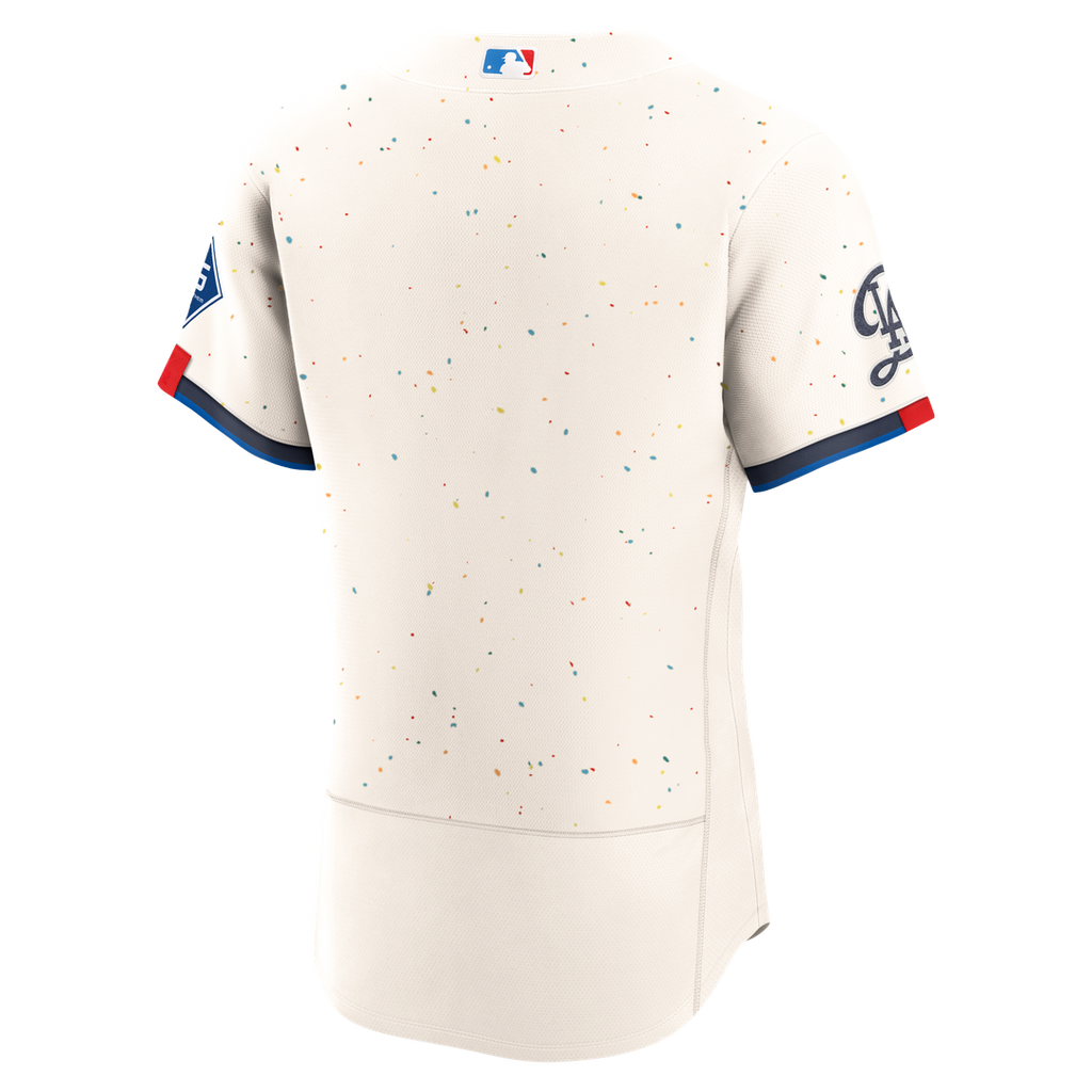 Los Angeles Dodgers Nike City Connect Authentic Sponsor Patch Jersey - Cream Official MLB Team Apparel Baseball Fan Gear