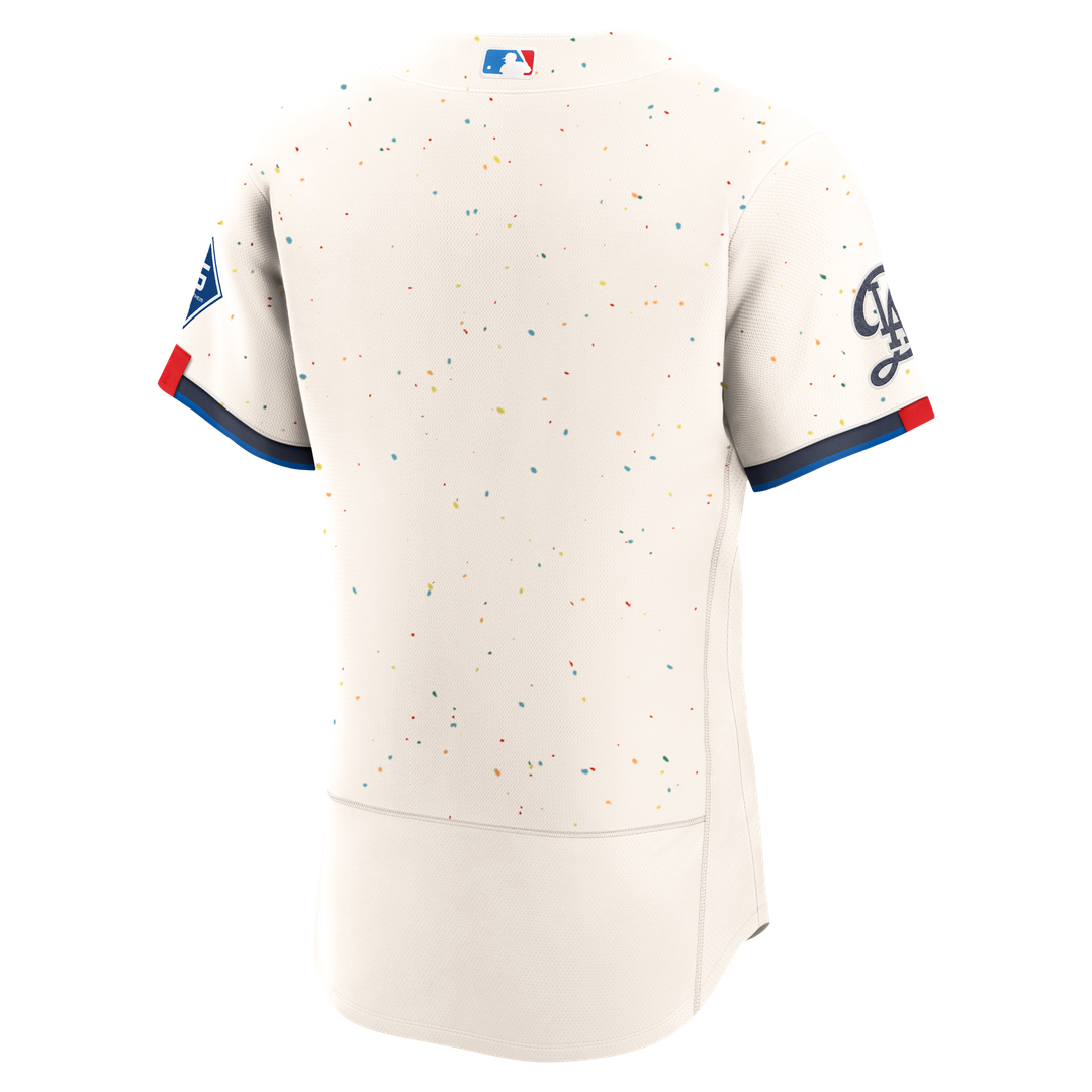Los Angeles Dodgers Nike City Connect Authentic Sponsor Patch Jersey - Cream Official MLB Team Apparel Baseball Fan Gear