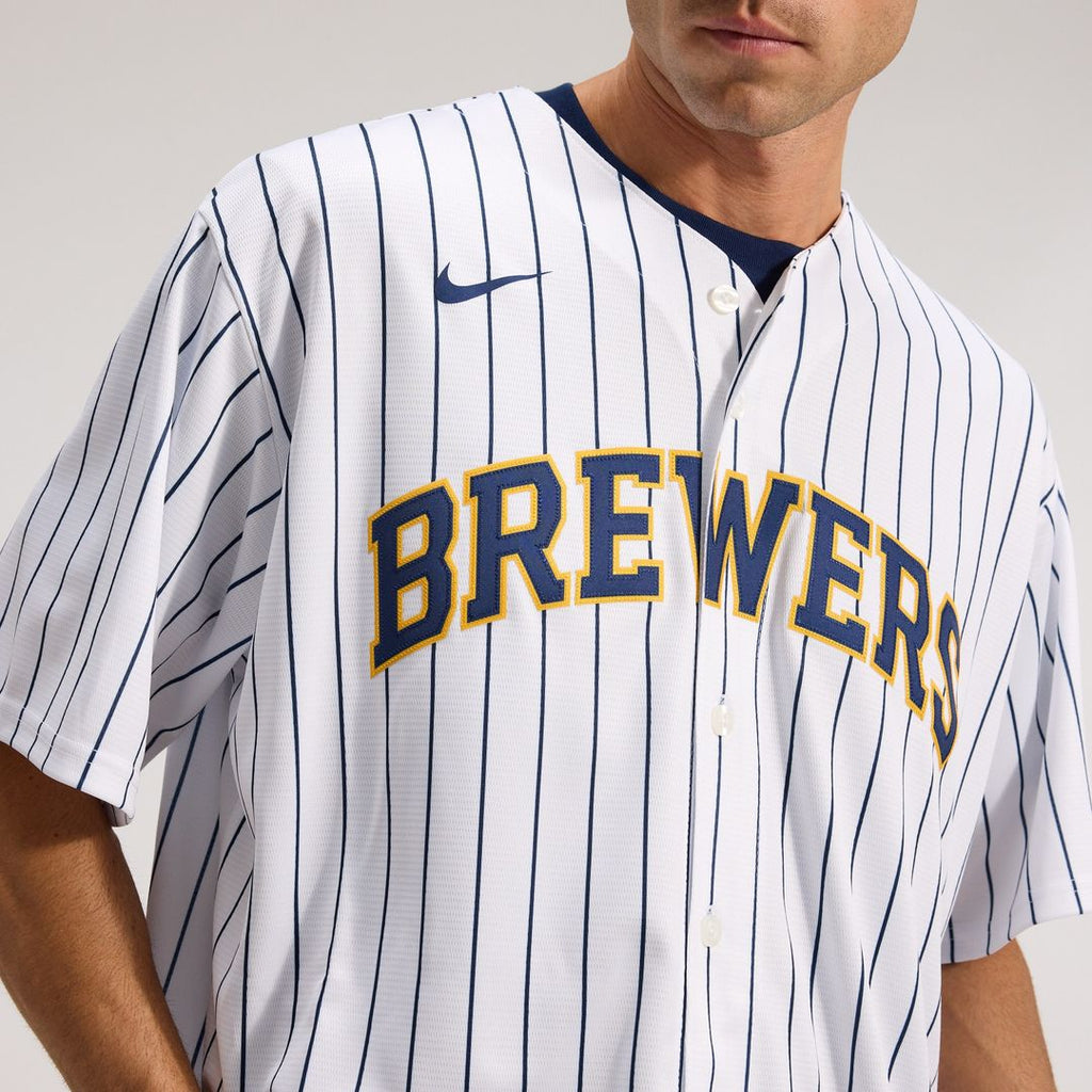 Christian Yelich Milwaukee Brewers Nike Alternate Replica Player Jersey - White Official MLB Team Apparel Baseball Fan Gear