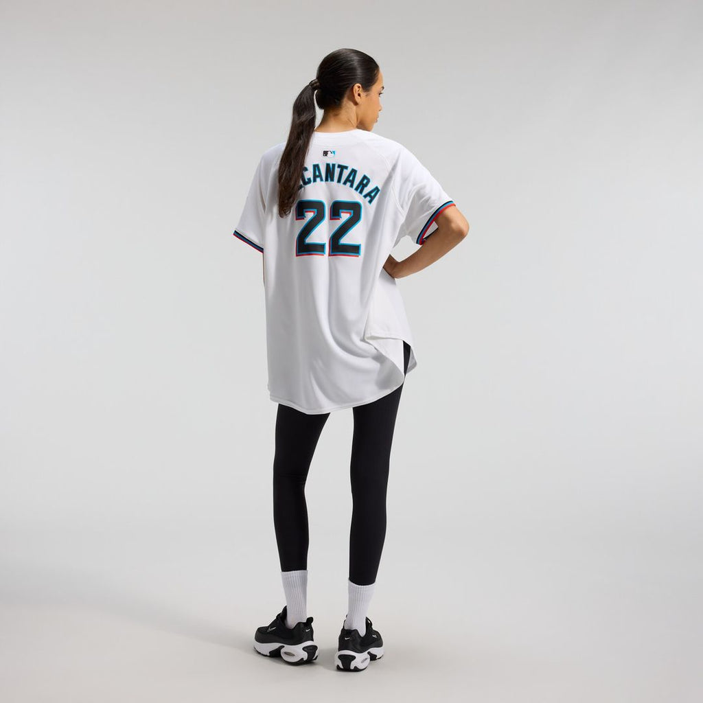 Sandy Alcantara Miami Marlins Nike Women's Home Limited Player Jersey – White Official MLB Team Apparel Baseball Fan Gear