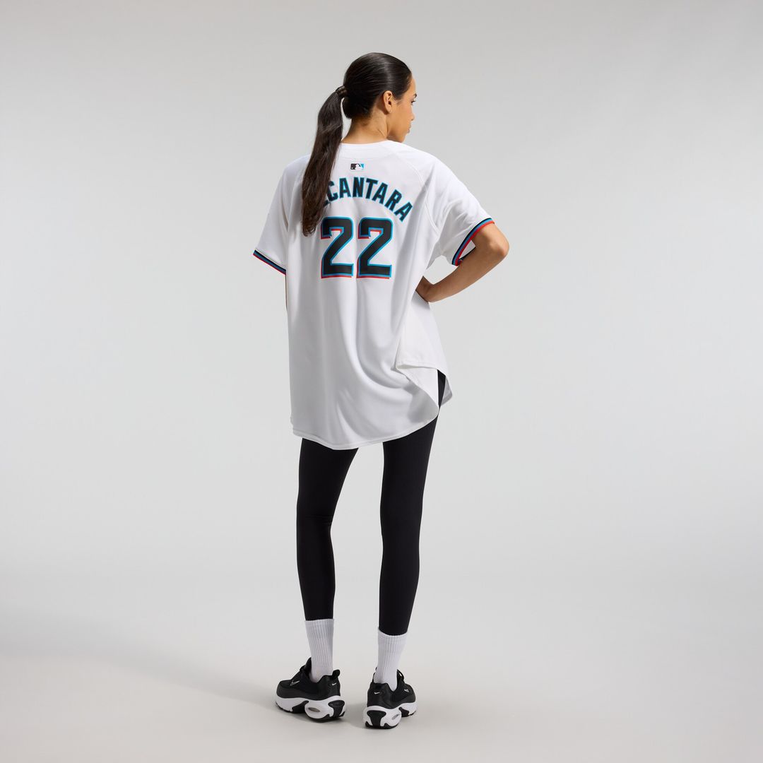 Sandy Alcantara Miami Marlins Nike Women's Home Limited Player Jersey – White Official MLB Team Apparel Baseball Fan Gear