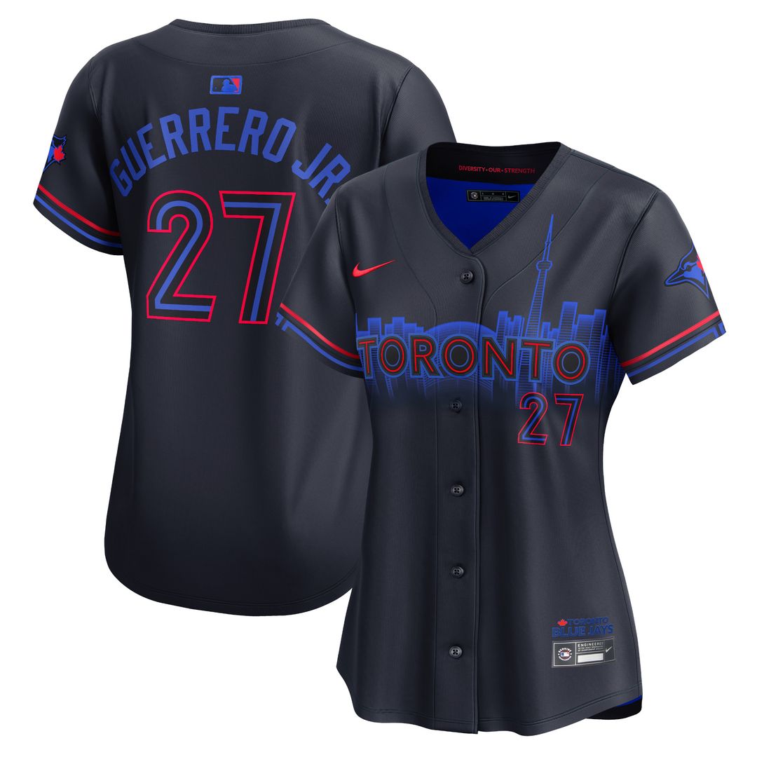 Vladimir Guerrero Jr. Toronto Blue Jays Nike Women's 2024 City Connect Limited Player Jersey - Navy Official MLB Team Apparel Baseball Fan Gear