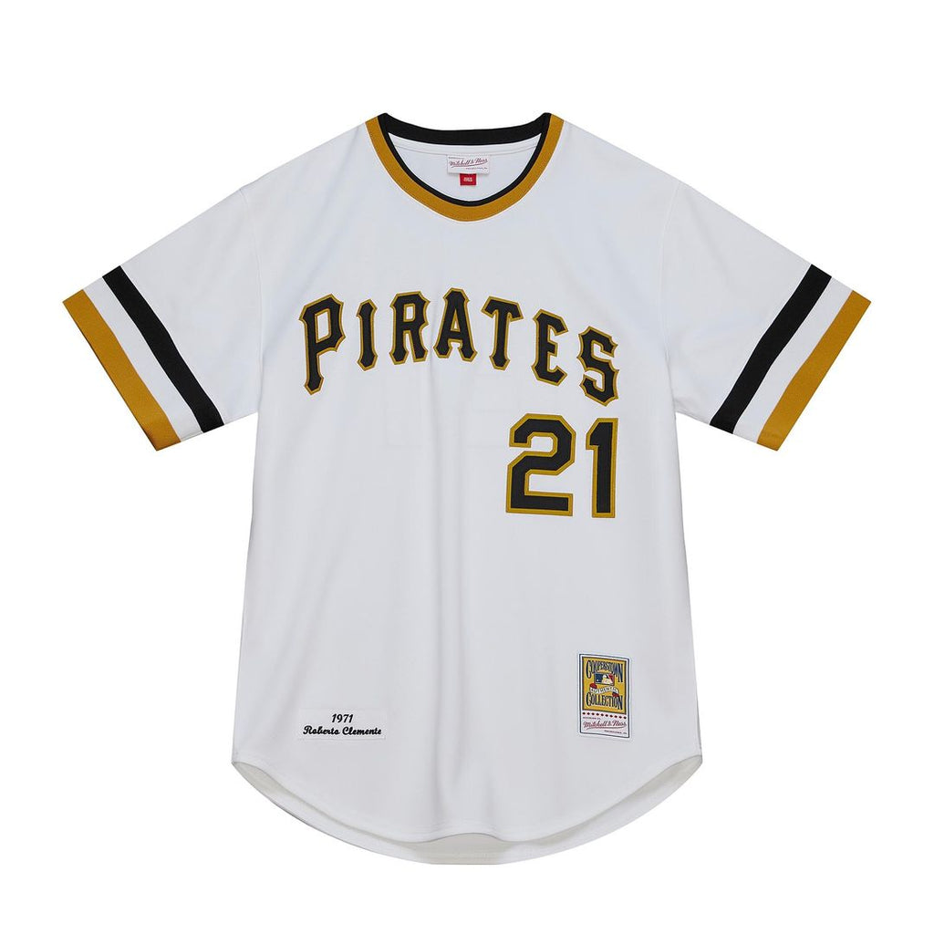 Roberto Clemente Pittsburgh Pirates Mitchell & Ness Cooperstown Collection Authentic Jersey - White Official MLB Team Apparel Baseball Fan Gear