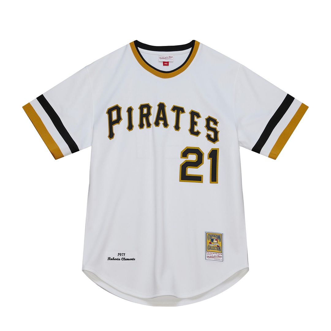 Roberto Clemente Pittsburgh Pirates Mitchell & Ness Cooperstown Collection Authentic Jersey - White Official MLB Team Apparel Baseball Fan Gear
