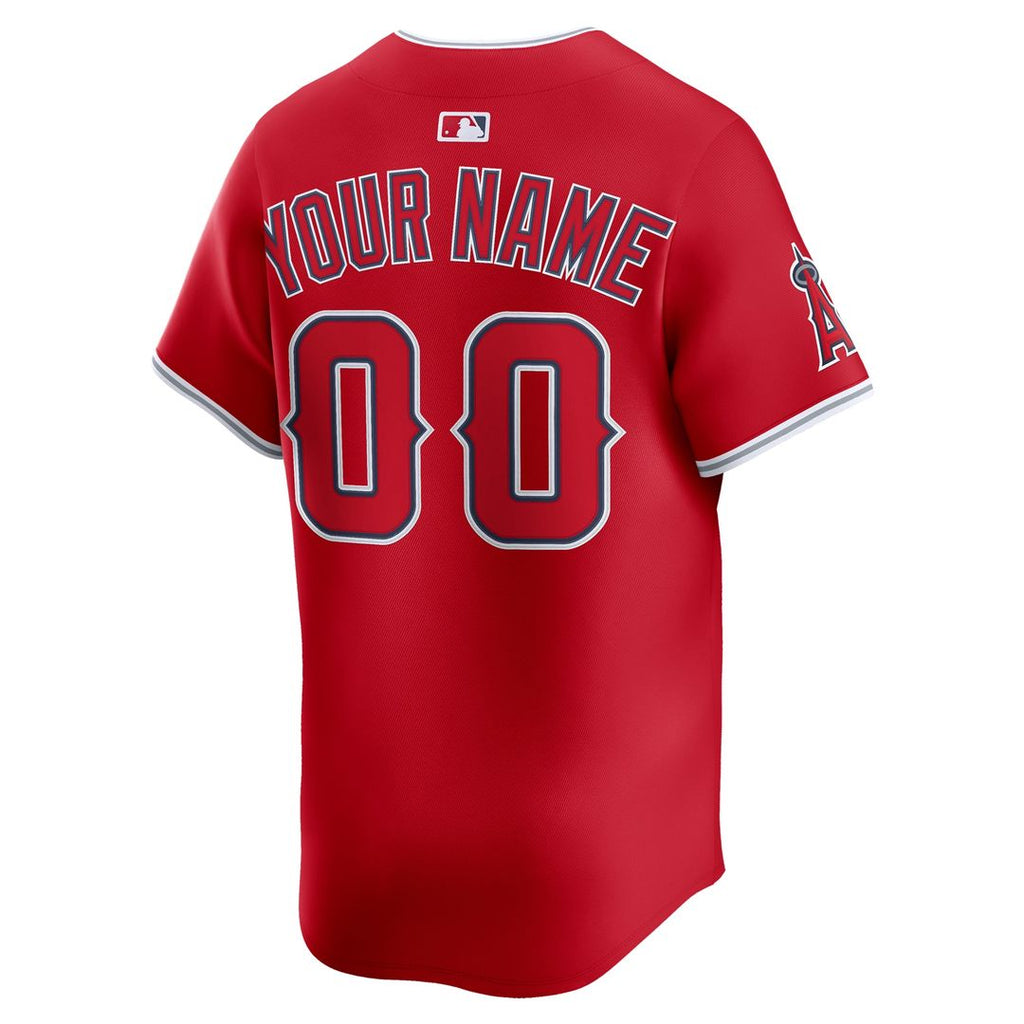 Los Angeles Angels Nike Alternate Limited Custom Jersey - Red Official MLB Team Apparel Baseball Fan Gear