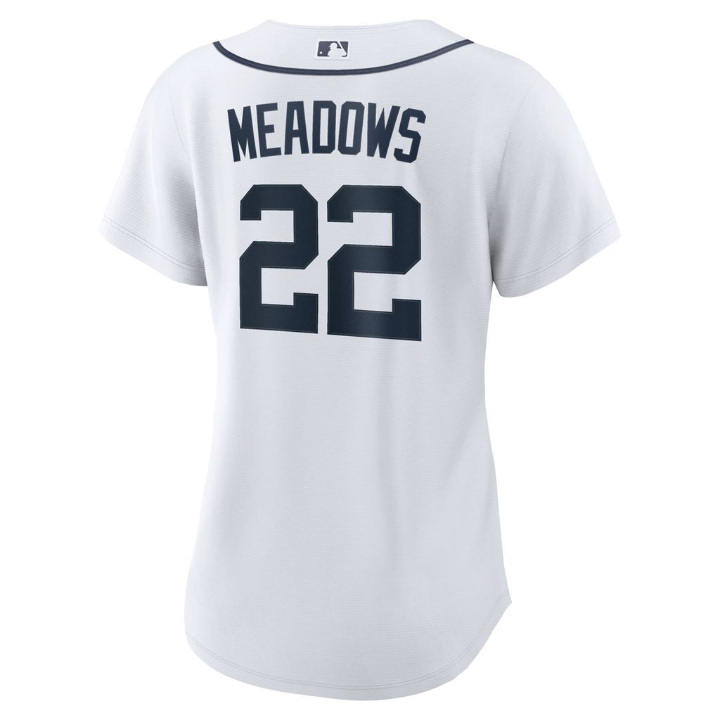 Parker Meadows Detroit Tigers Nike Women's Home Replica Jersey - White Official MLB Team Apparel Baseball Fan Gear