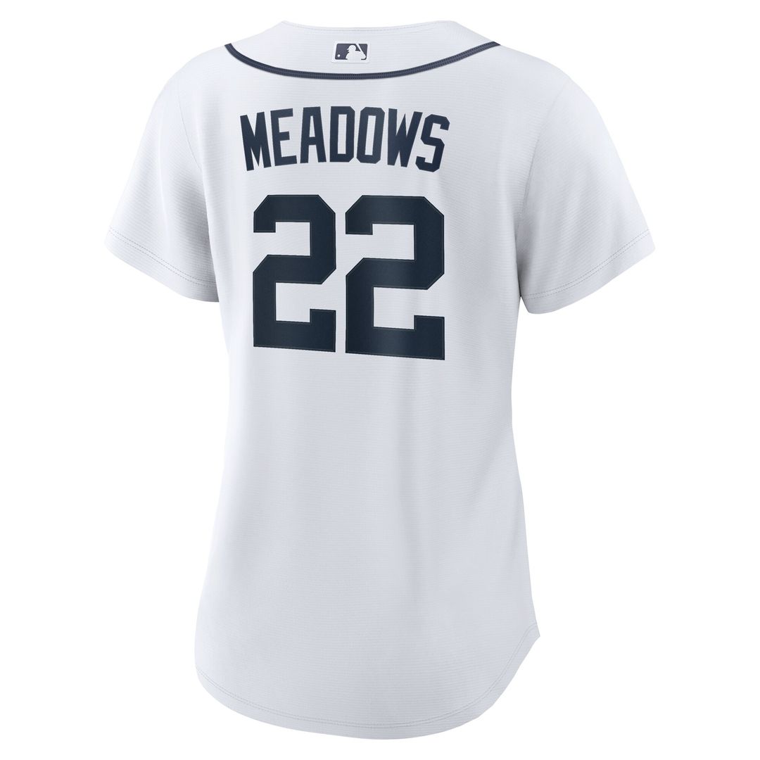 Parker Meadows Detroit Tigers Nike Women's Home Replica Jersey - White Official MLB Team Apparel Baseball Fan Gear