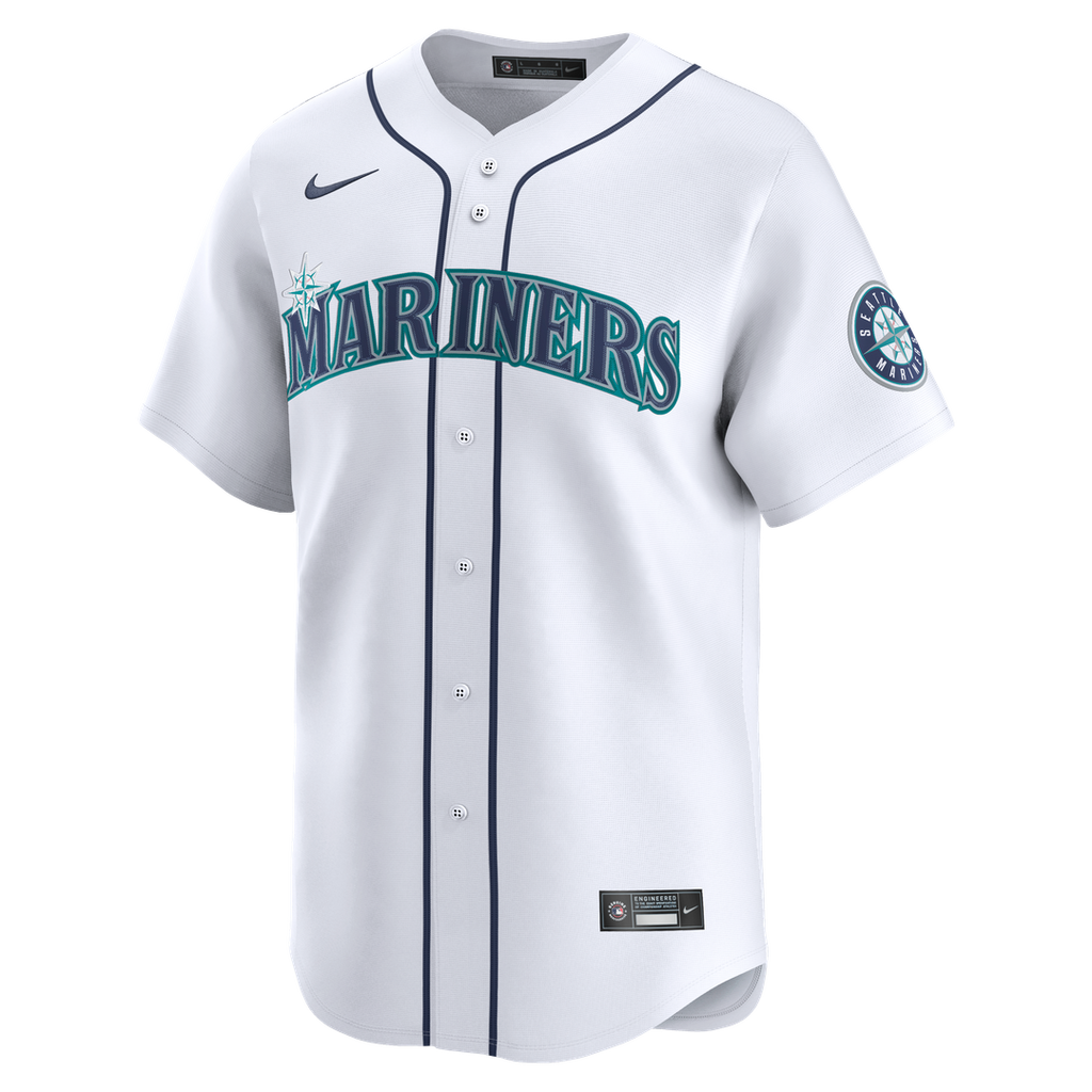 Josh Naylor Seattle Mariners Nike Home Limited Jersey - White Official MLB Team Apparel Baseball Fan Gear